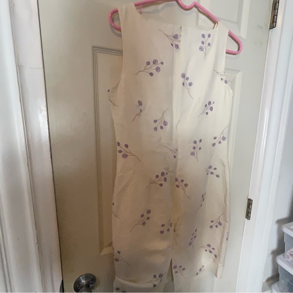 Jones New York linen blended dress midi 8 womens euc - Picture 4 of 7